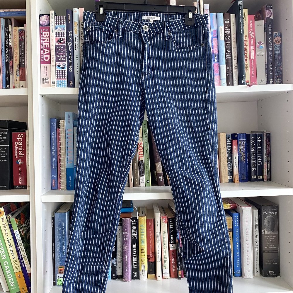 STS Blue Patterned Striped Skinny Jeans